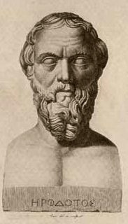 Bust of Greek historian Herodotus